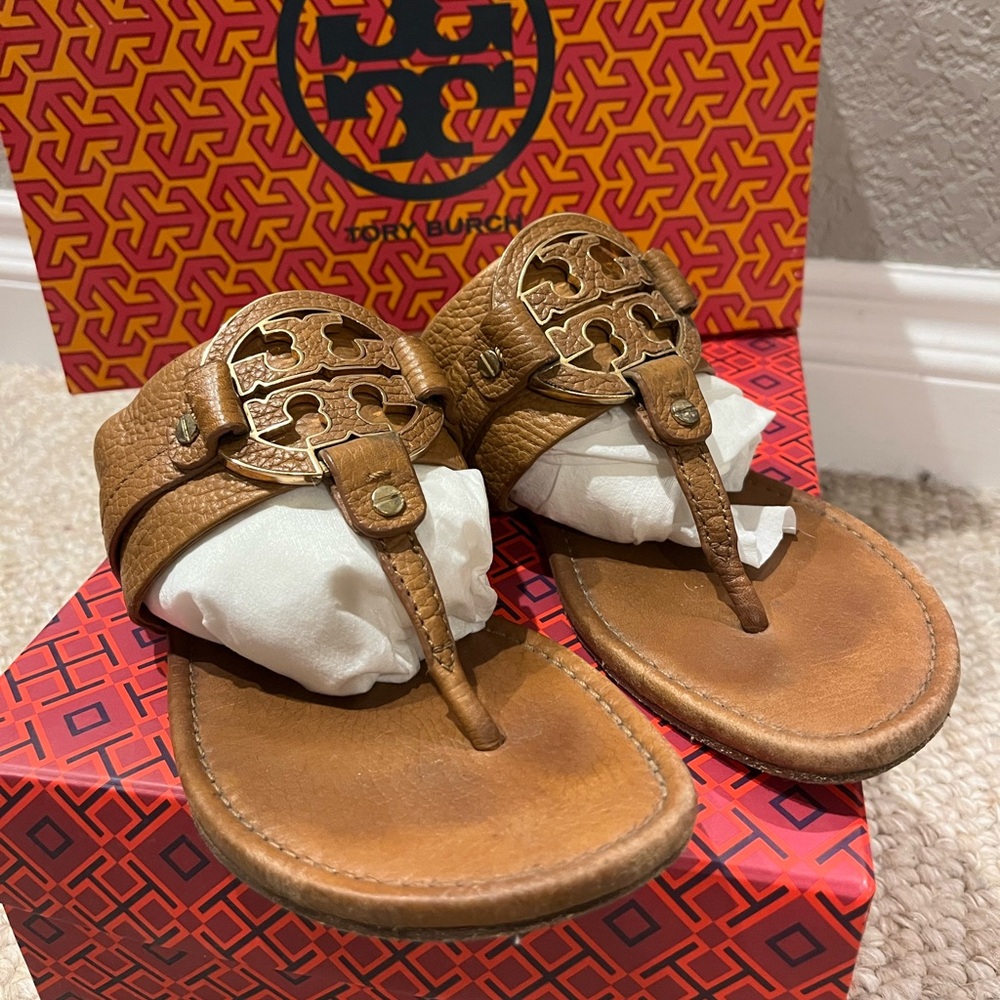 TORY BURCH Tan Leather Sandal